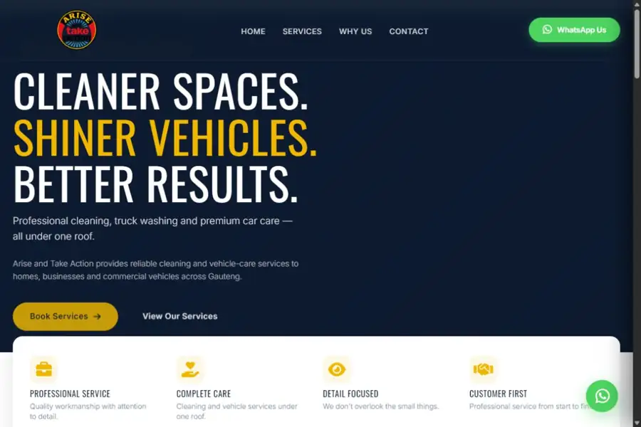 Arise & Take Action Website Preview