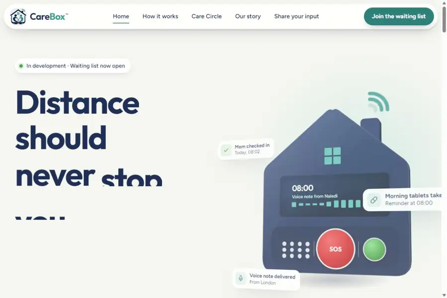 CareBox Website Preview