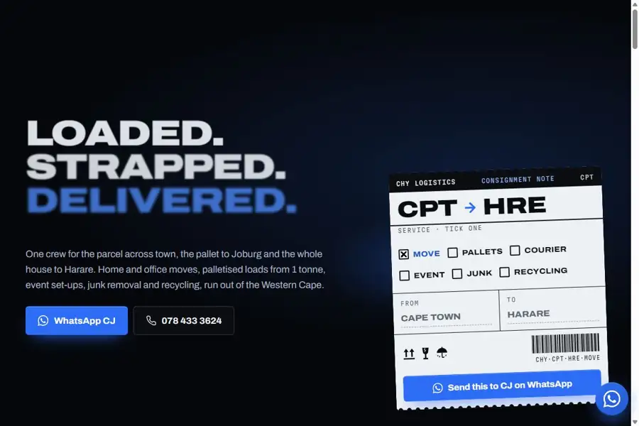 CHY Logistics Website Preview