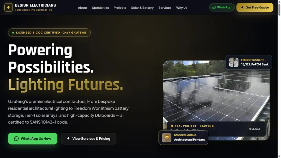 Design Electricians Website Preview
