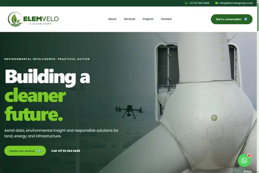 Elemvelo Group Website Preview