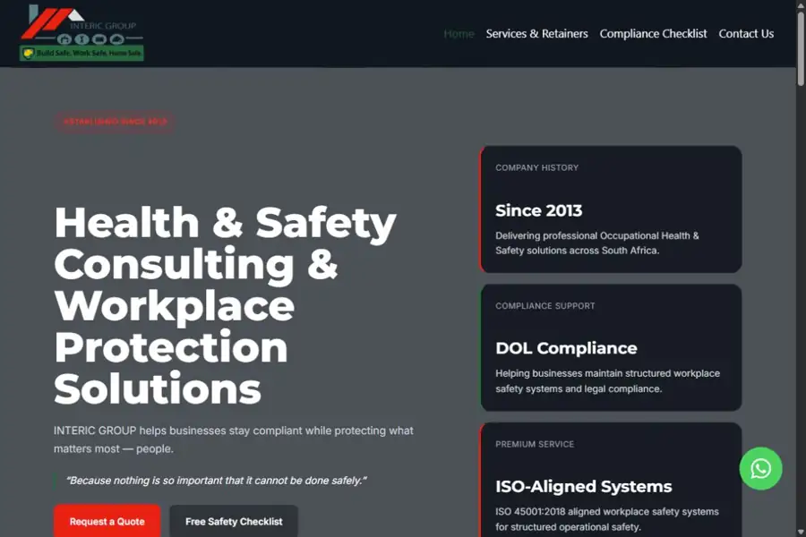 Interic Group Website Preview