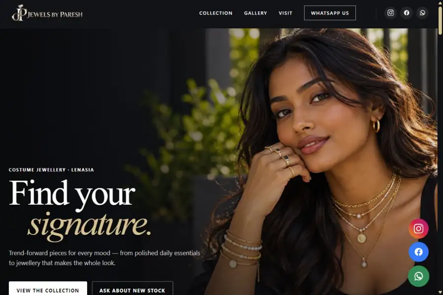 Jewels by Paresh Website Preview