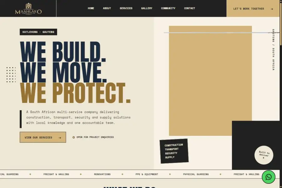 Maahlako Projects Website Preview