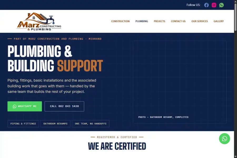 Marz Creations Website Preview
