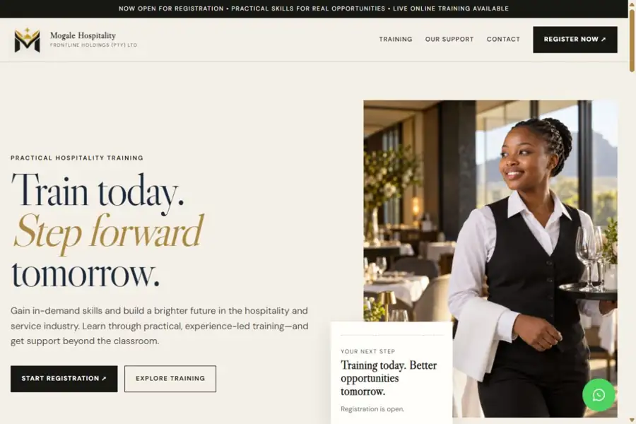 Mogale Hospitality Website Preview