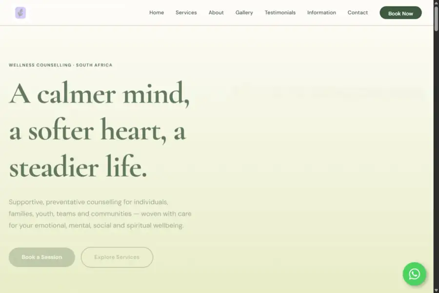 Pride Holistic Healing Website Preview