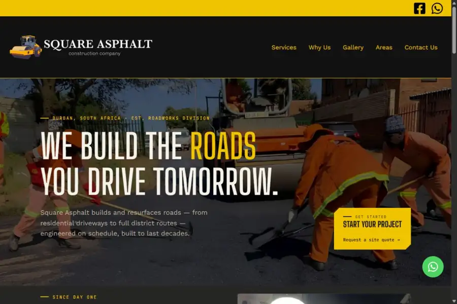Square Asphalt Website Preview