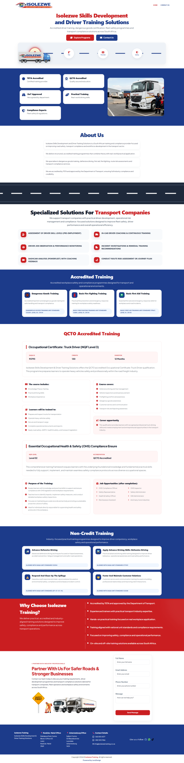 Isolezwe Skills Development and Driver Training Solutions