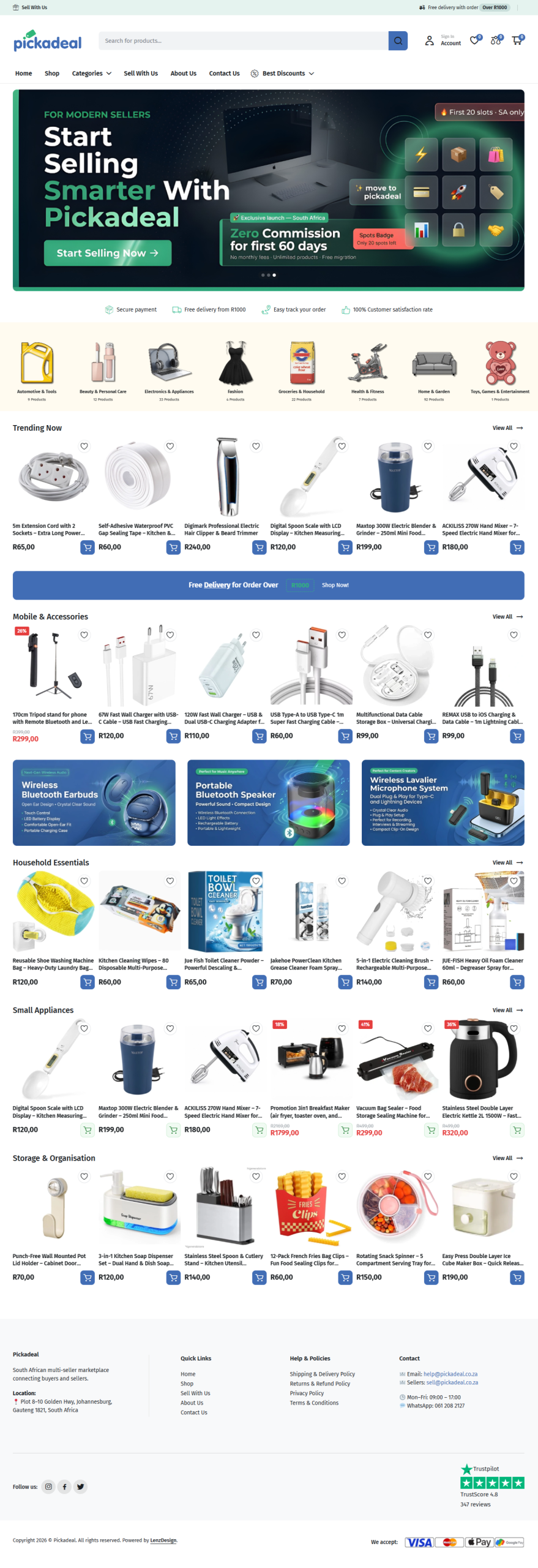 Pickadeal — South Africa's Online Multi-Seller Marketplace